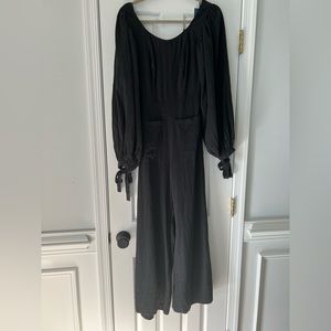 Free People linen wide leg jumpsuit